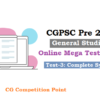 (CGPSC Pre 2021 Mega Test Series) Test-3: General Studies