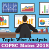 Topic Wise Analysis | CGPSC Mains 2018