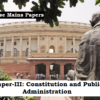 (Topic-Wise Mains Papers) Paper-III: Constitution and Public Administration (संविधान एवं लोकप्रशासन)